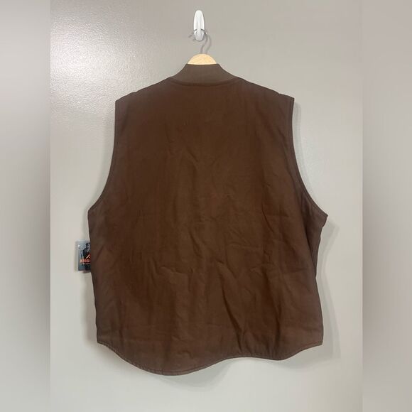 Ridgecut Toughwear Sherpa lined duck vest brown size 2XL outdoor barn chore - Picture 2 of 7